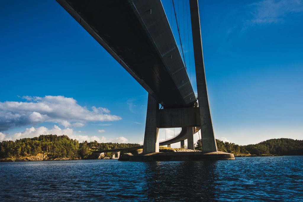 A bridge over a river