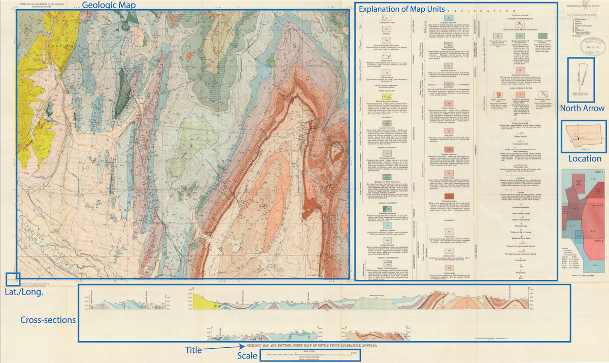 Geologic map of Devil's Fence region