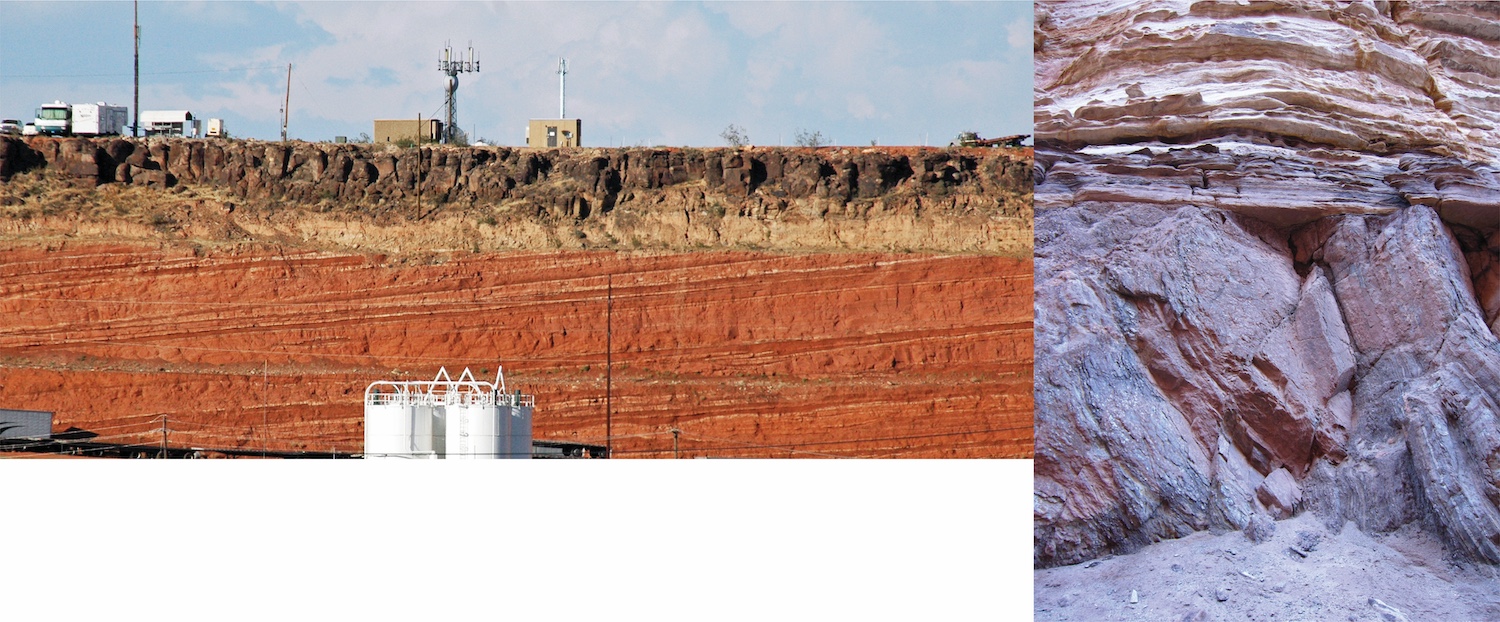 Two photographs of unconformities in sedimentary strata