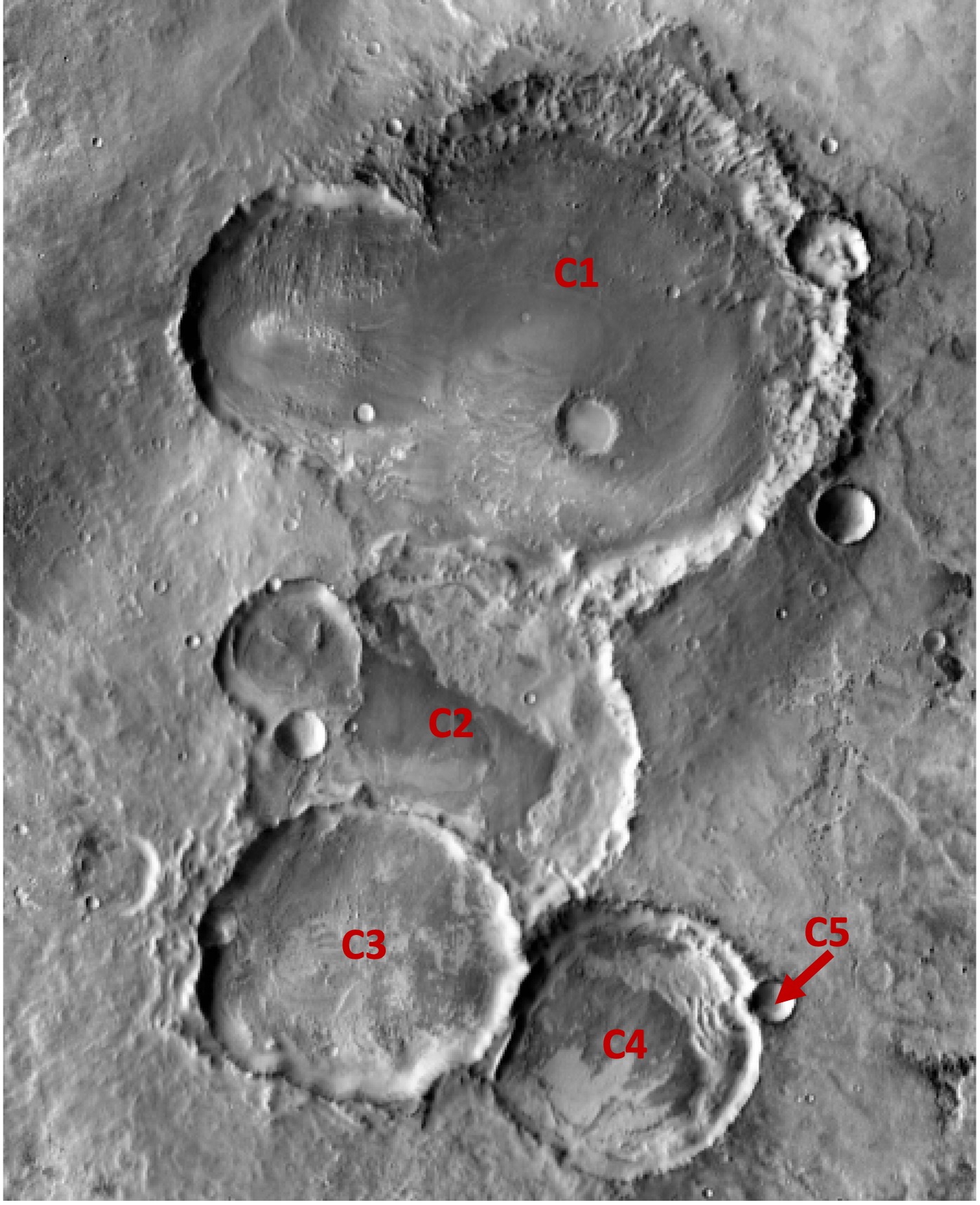 Satellite image of Mars